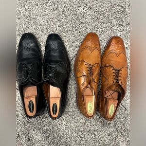 Allen Edmonds men’s size 12 set brown & black dress shoes shoe bags included